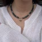 Vintage aventurijn collier met hartjes sluiting 9 krt, Ophalen of Verzenden, Nieuw