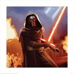 Kunstdruk Star Wars Episode VII Kylo Ren Fire 40x40cm, Verzenden, Nieuw