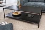 industrieele salontafel SLIM LINE 120cm zwart essen met twee, Ophalen of Verzenden, Nieuw