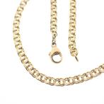 8 Krt. Prince of Wales collier | 45 cm (schakelketting), Goud, Ophalen of Verzenden