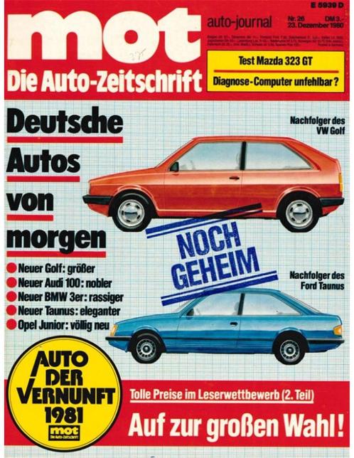 1980 MOT AUTO JOURNAL MAGAZINE 26 DUITS, Boeken, Auto's | Folders en Tijdschriften