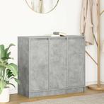 vidaXL Dressoir 85x34x76 cm bewerkt hout betongrijs, Verzenden, Nieuw, 50 tot 100 cm, 25 tot 50 cm