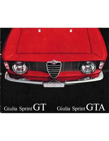 1965 ALFA ROMEO GIULIA SPRINT GT / GTC BROCHURE beschikbaar voor biedingen