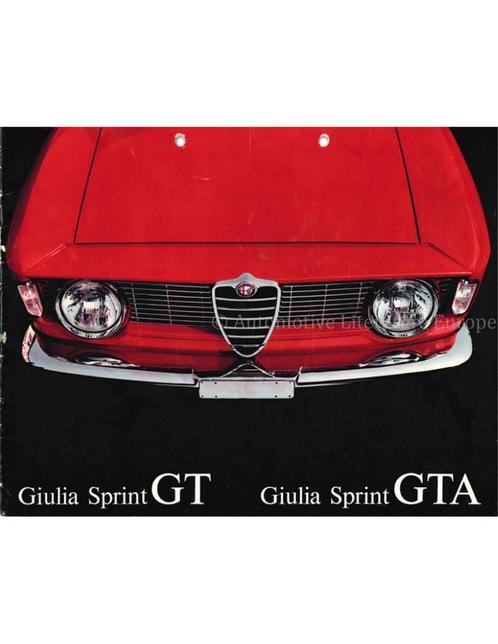 1965 ALFA ROMEO GIULIA SPRINT GT / GTC BROCHURE, Boeken, Auto's | Folders en Tijdschriften, Alfa Romeo