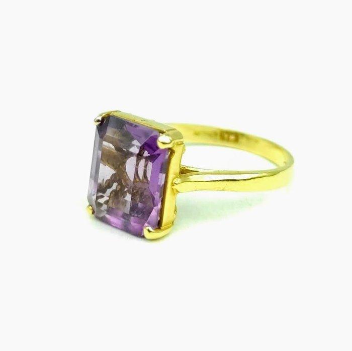 Ring - 18 karaat Geel goud - Amethist, Sieraden, Tassen en Uiterlijk, Ringen