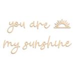 Houten wand tekst decoratie You are my Sunshine, Verzenden, Nieuw, Wanddecoratie