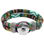 Fako Bijoux® - Armband Voor Click Buttons - Inka - Groen, Verzenden, Nieuw