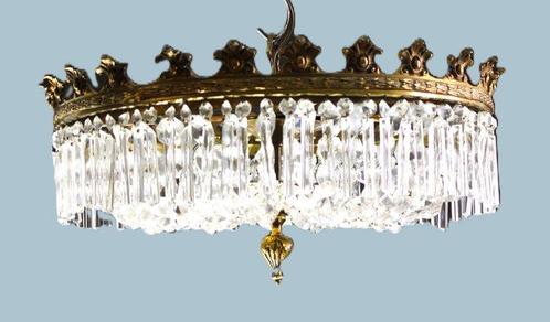Plafondlamp - Ø55 Christal Oostenrijk - Bergkristal, Brons, Antiek en Kunst, Curiosa en Brocante