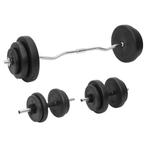 vidaXL Halterset met gewichten 60 kg, Verzenden, Nieuw