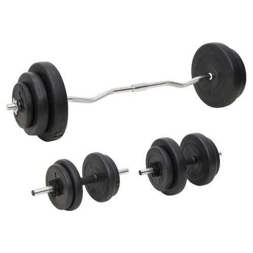 vidaXL Halterset met gewichten 60 kg, Sport en Fitness, Fitnessmaterialen, Nieuw, Verzenden