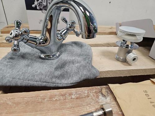 Wastafelkraan Schütte Elk Klassiek Mengkraan met Waste en Tw, Doe-het-zelf en Verbouw, Sanitair, Nieuw, Ophalen of Verzenden