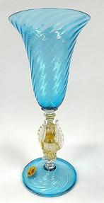 Calice Tipetto Murano - H 25 cm - Vaas - Glas aquamarijn