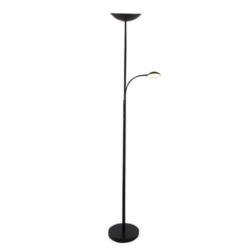 Moderne staande leeslamp zwart, Soner, 10W, 3000K LED, Huis en Inrichting, Lampen | Vloerlampen, Nieuw, Metaal, 150 tot 200 cm