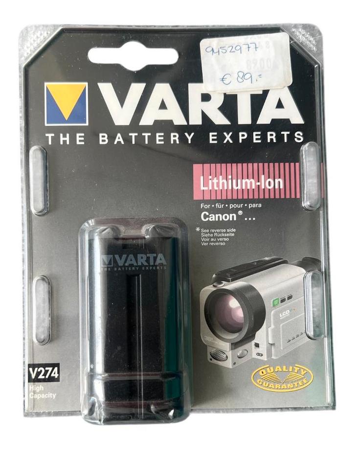VARTA V274 Camcorder Accu – 7,2V NiMH (1600mAh) (Nieuw), Audio, Tv en Foto, Fotografie | Fotostudio en Toebehoren, Nieuw, Verzenden