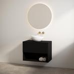 Badmeubelset Best Design Rigatti 60 cm Mat Zwart + Mat Zwart, Doe-het-zelf en Verbouw, Ophalen of Verzenden, Nieuw, Bad