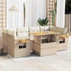 vidaXL 7-delige Loungeset met kussens poly rattan acacia, Tuin en Terras, Tuinsets en Loungesets, Verzenden, Nieuw, Rotan, Loungeset