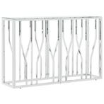 Sidetable glas & staal | retourdeal | 47% korting, Huis en Inrichting, Tafels | Sidetables, 100 tot 150 cm, Nieuw, Ophalen of Verzenden