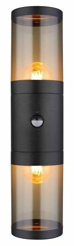 2dekans | Globo wandlamp Xeloo - zwart - metaal - 32014-2BSS, Huis en Inrichting, Lampen | Wandlampen, Ophalen of Verzenden, Zo goed als nieuw