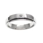 18 karaat witgouden dames ring; Piaget | 0,02 ct. Diamant, Gebruikt, Overige kleuren, 19 tot 20, Ophalen of Verzenden