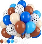 Honden ballon mix blauw beige bruin en zwart/wit 30-delig, Verzenden, Nieuw