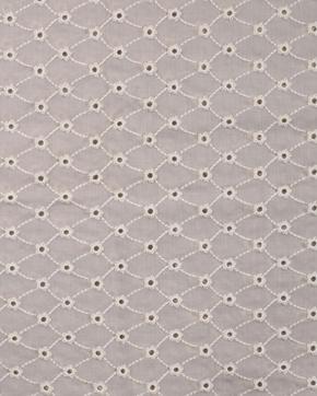 Katoen Geborduurd Leah Zand, Hobby en Vrije tijd, Stoffen en Lappen, Bruin, Nieuw