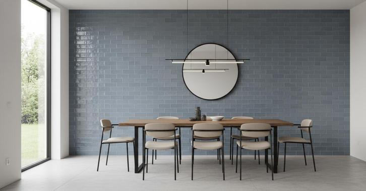 Wandtegel Equipe Trendy Handvorm Azul Blauw Glans 6,5x13, Doe-het-zelf en Verbouw, Tegels, Minder dan 20 cm, Minder dan 20 cm