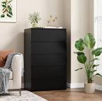 Ladekast met 5 Lades – Zwarte Houten Dressoir voor Slaapkame, Huis en Inrichting, Kasten | Dressoirs, Verzenden, Nieuw