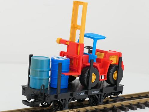 LGB 94369 Toy Train Platte wagen met belading (grootspoor), Hobby en Vrije tijd, Modeltreinen | Overige schalen, Overige typen