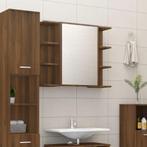 vidaXL Badkamerspiegelkast 80x20,5x64 cm bewerkt hout bruin, Verzenden, Nieuw