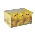 6x mini Paaskuikentjes 3,5 cm - pasen versiering - Paasdec.., Ophalen of Verzenden, Nieuw