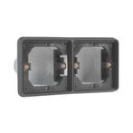 Niko New Hydro inbouwkader dubbel zwart IP55 horizontaal, Ophalen of Verzenden, Nieuw