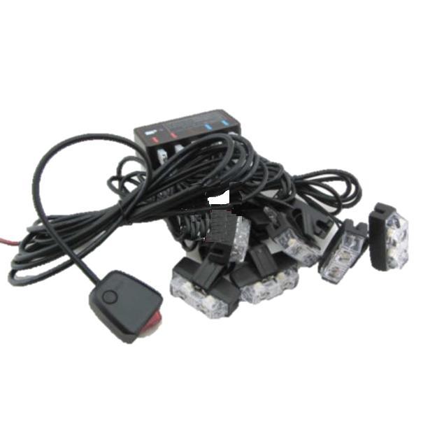 WIT bumper flitsers 8 X 2 LED zwaailicht 12V, Hobby en Vrije tijd, Elektronica-componenten, Nieuw, Ophalen of Verzenden