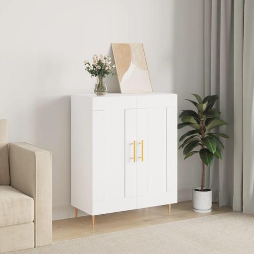 vidaXL Dressoir 69,5x34x90 cm bewerkt hout wit, Huis en Inrichting, Kasten | Dressoirs, 25 tot 50 cm, Nieuw, 50 tot 100 cm, Overige houtsoorten