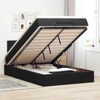vidaXL Bed poef met matras 120x190 cm fluweel zwart, Verzenden, Zwart, Nieuw, 190 cm of minder