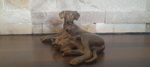 Pierre Chenet (XX-XXI) - sculptuur, La Chienne et ses Chiots, Antiek en Kunst, Curiosa en Brocante