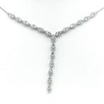 Halsketting - 14 karaat Witgoud -  1.52ct. tw. Diamant