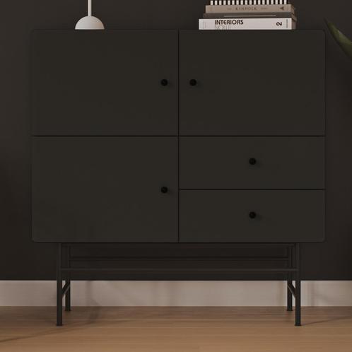 *WOONWINKEL* Tenzo Cocktail Moderne Wandkast Black, Huis en Inrichting, Kasten | Wandmeubels, Nieuw, Verzenden