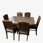 Eettafel - Eik - Art Deco marqueterie