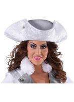 Tricorn Hoed Wit Luxe, Kleding | Dames, Ophalen of Verzenden, Nieuw