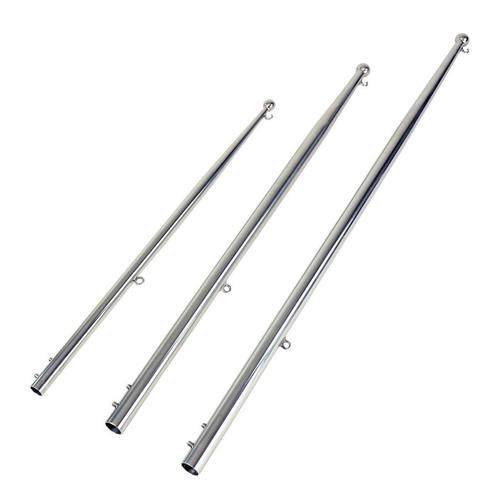 Vlaggenstok RVS 316 met Bal-61 cm, Diversen, Vlaggen en Wimpels, Nieuw, Ophalen of Verzenden