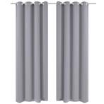 Grijze Gordijnen 135x245 cm - 2 stuks | Retourdeal | 41%..., 100 tot 150 cm, 200 cm of meer, Nieuw, Ophalen of Verzenden