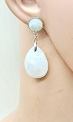 Zilver, maansteen, parelmoer - Oorbellen