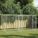 vidaXL Hondenbench Zilver 400 x 200 x 200 cm Gegalvaniseerd, Dieren en Toebehoren, Verzenden, Nieuw