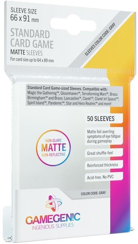 Sleeves Matte Standard Card Game 66x91mm (50 stuks) |, Hobby en Vrije tijd, Verzamelkaartspellen | Overige, Nieuw, Verzenden
