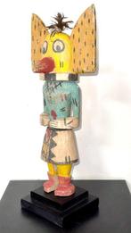 sculptuur, Poupée Kachina polychrome - Hopi - 41 cm - Hout, Antiek en Kunst