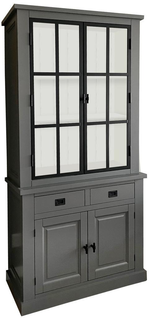 Buffetkast Soest grijs met stalen deuren 100cm, Huis en Inrichting, Kasten | Buffetkasten, Ophalen of Verzenden