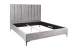 Elegant bed COSMOPOLITE 160x200cm zilvergrijs fluweel -, Ophalen of Verzenden, Nieuw