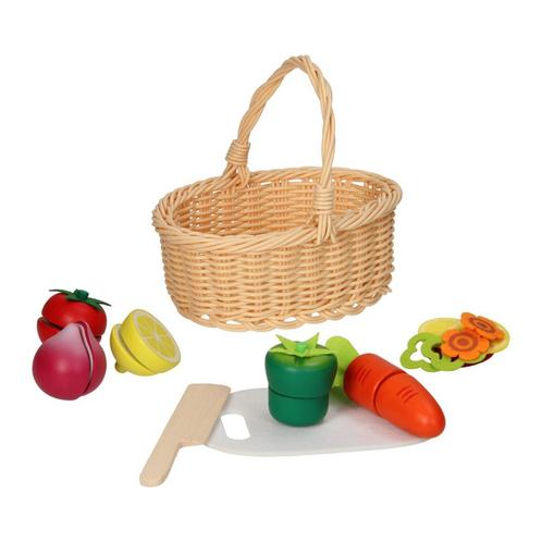 Snij-Fruit Hout in Picknickmandje, Kinderen en Baby's, Speelgoed | Poppenhuizen, Nieuw, Ophalen of Verzenden