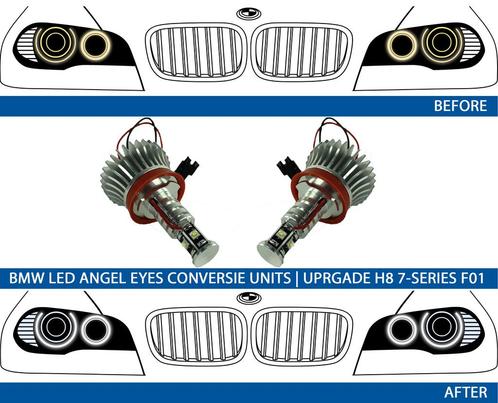 LED Angel Eyes H8 upgrade kit |  BMW 7-serie F01 modellen, Auto-onderdelen, Verlichting, Nieuw, BMW, Ophalen of Verzenden