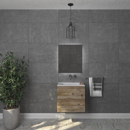 Badkamermeubelset Gliss Zeus 70 cm Donker Grenen, Doe-het-zelf en Verbouw, Sanitair, Bad, Nieuw, Ophalen of Verzenden